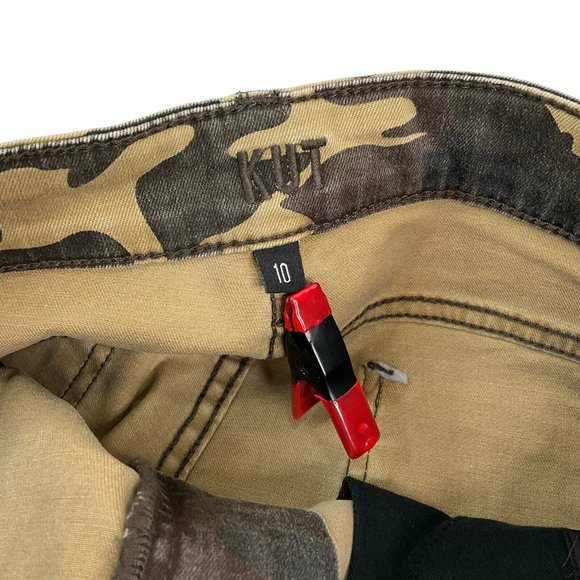 KUT From The Kloth Jeans Women's Sz 10 Camo High Rise Ankle Skinny Stretch Denim - Picture 5 of 11